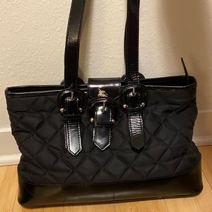 Burberry Black Quilted Nylon Tote
